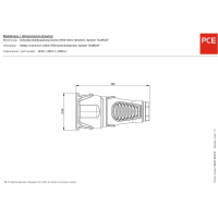 PCE 2510-sr Gniazdo na kabel gumowe 16A 2P+Z 230V SCHUKO VDE IP20  2510-sr
